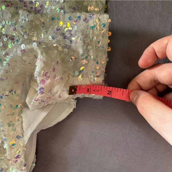 Cloud Ten romper women large cowl neck open back sequin halter one piece white - Picture 12 of 13